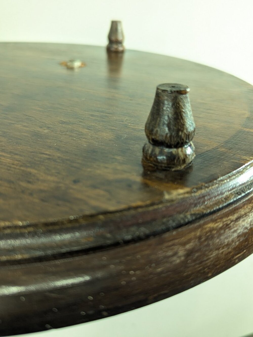 1896 Wooden Communion cup tray, Victorian Lord's Supper church caddie - Picture 12 of 14